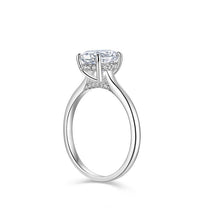 2Ct-Oval 10/10 Moissanite Lab-Created Ring Halo High Setting VVS Clarity 14K Gold Plated Hypoallergenic Band for Women Wedding Engagement Birthday Gift Anniversary Prom Party Holiday Date Casual Bling Iced