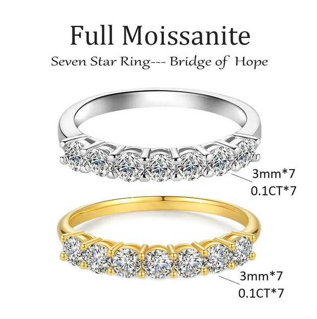 Lab-Created 10/10 Moissanite 2Colors Set Ring 2CT VVS Clarity 14K Gold Plated Stackable 3Stones Hypoallergenic Band for Women Wedding Engagement Birthday Gift Anniversary Prom Party Holiday Date Casual Bling Iced Jewelry