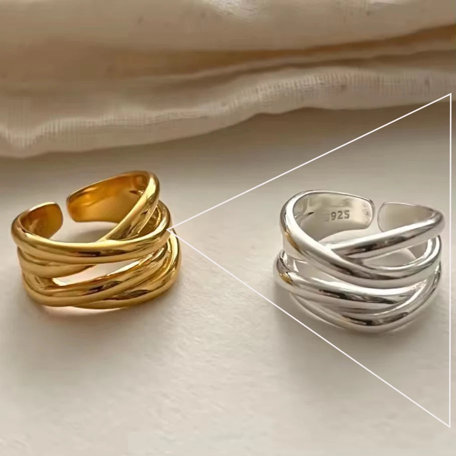 925 Sterling Silver Adjustable Chain Ring for Women – Vintage Jewelry Gift