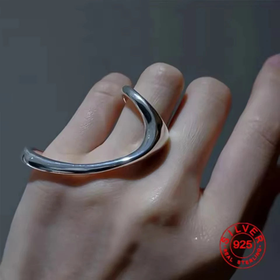 925 Sterling Silver Adjustable Chain Ring for Women – Vintage Jewelry Gift