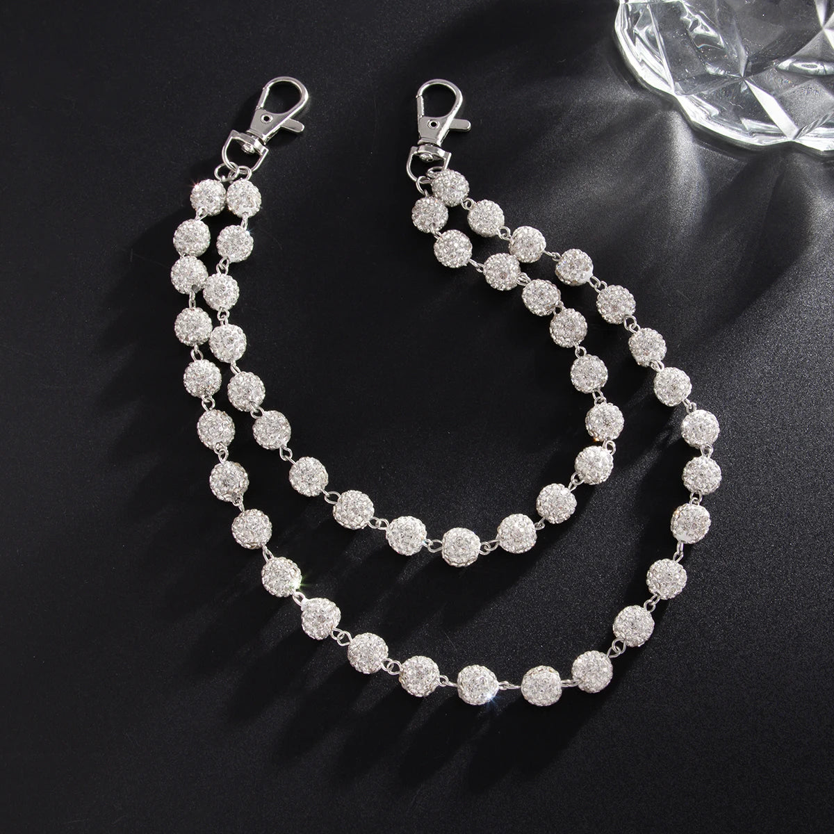 Rhinestone Keychain & Belt Chain for Women – Hip Hop, Rock Jewelry