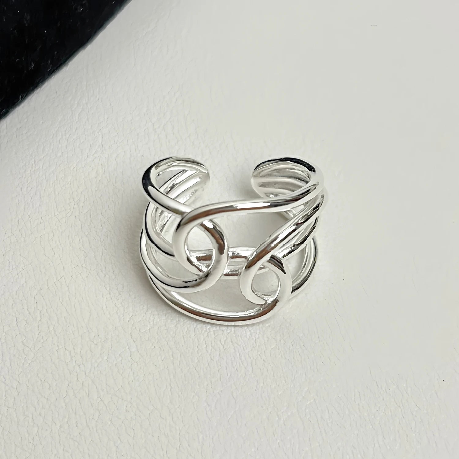 925 Sterling Silver Adjustable Chain Ring for Women – Vintage Jewelry Gift
