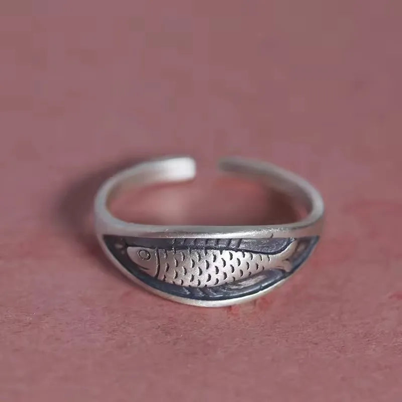 925 Sterling Silver Adjustable Chain Ring for Women – Vintage Jewelry Gift
