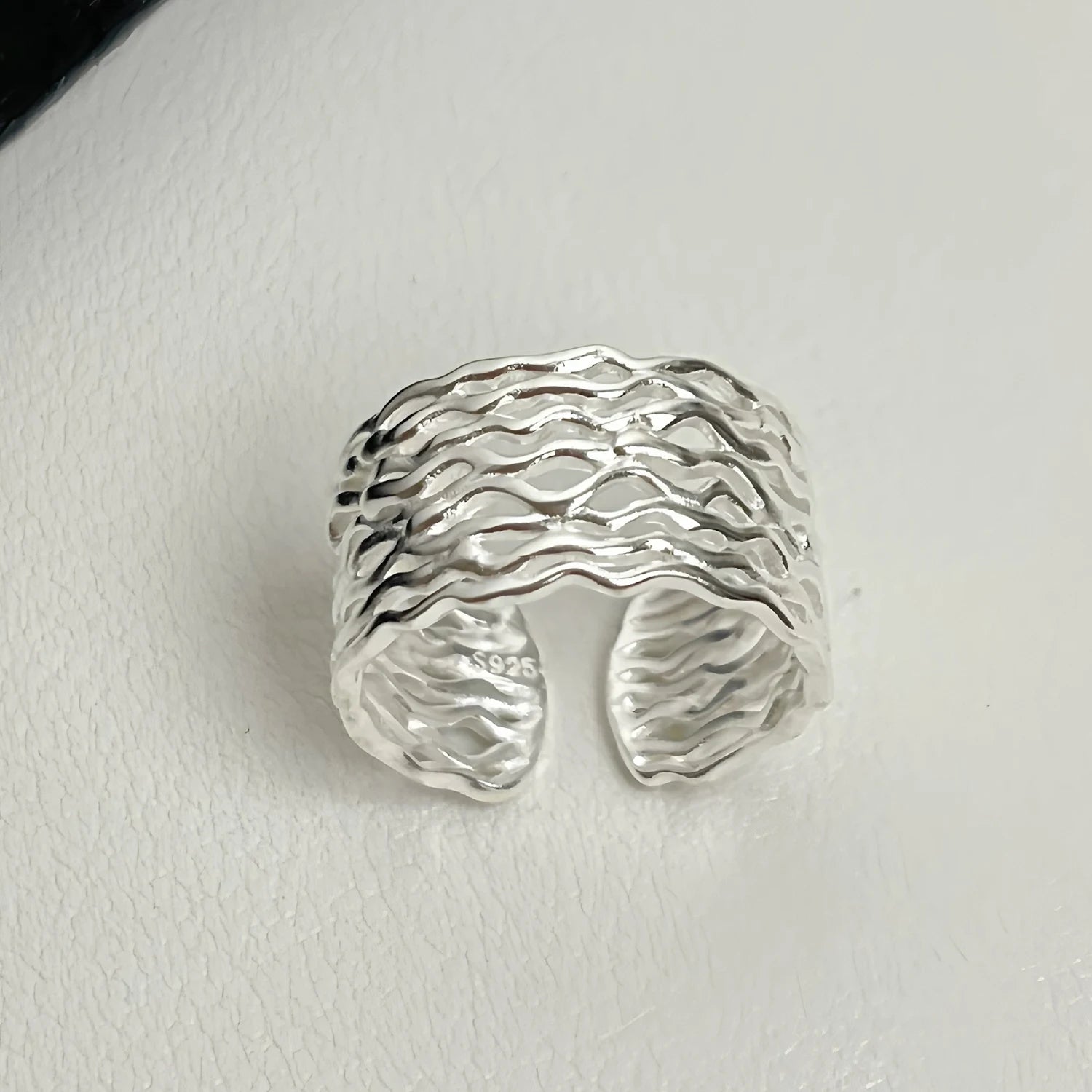 925 Sterling Silver Adjustable Chain Ring for Women – Vintage Jewelry Gift