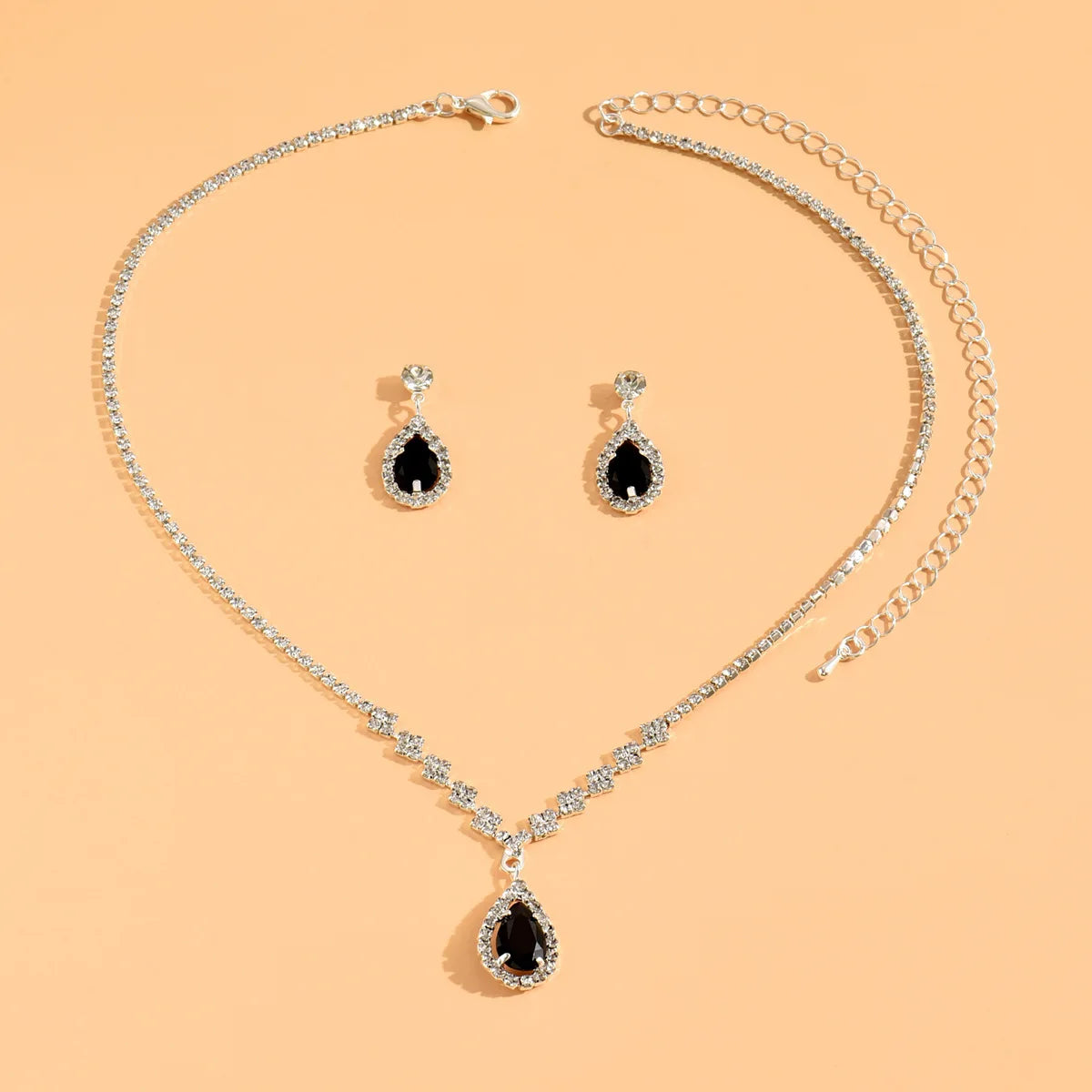 3PC Water Drop Necklace & Earrings Set for Women – Wedding & Party Jewelry Gift