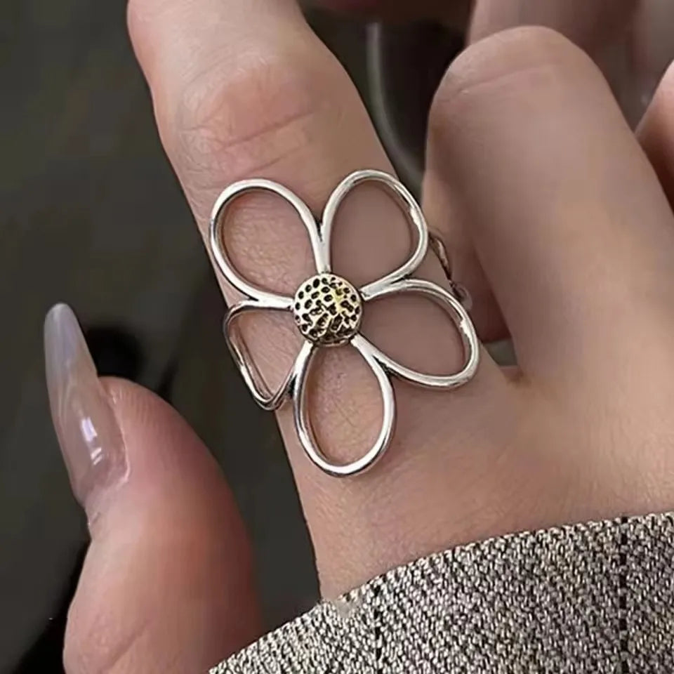 925 Sterling Silver Adjustable Chain Ring for Women – Vintage Jewelry Gift