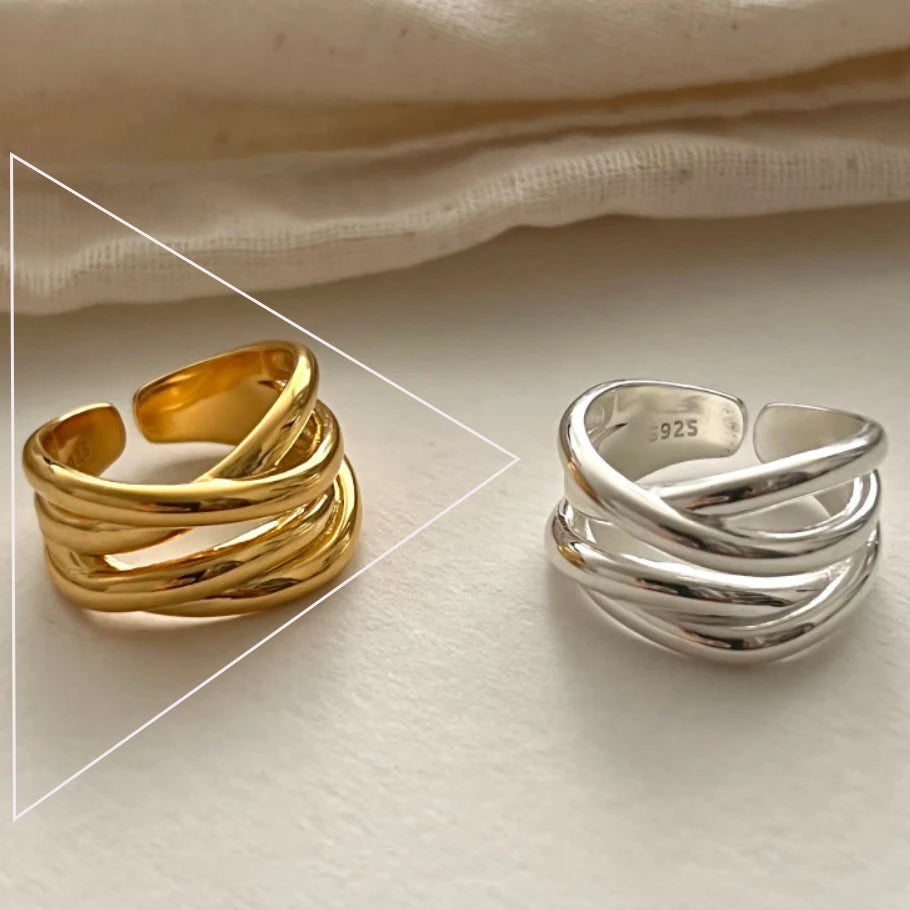 925 Sterling Silver Adjustable Chain Ring for Women – Vintage Jewelry Gift