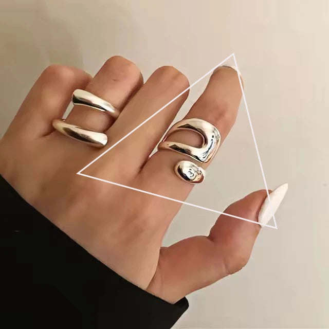 925 Sterling Silver Adjustable Chain Ring for Women – Vintage Jewelry Gift