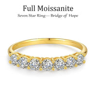 Lab-Created 10/10 Moissanite 2Colors Set Ring 2CT VVS Clarity 14K Gold Plated Stackable 3Stones Hypoallergenic Band for Women Wedding Engagement Birthday Gift Anniversary Prom Party Holiday Date Casual Bling Iced Jewelry